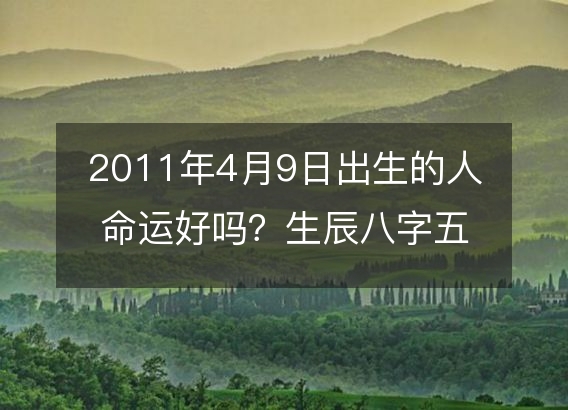 2011年4月9日出生是什么命？