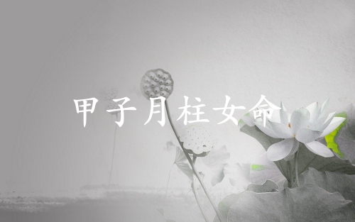 甲子月柱女命運(yùn)詳解