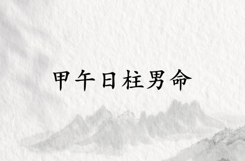 甲午日柱男命運詳解