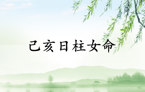 己亥日柱女命運詳解