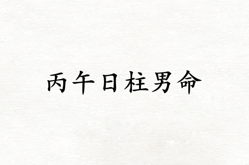 丙午日柱男命運詳解